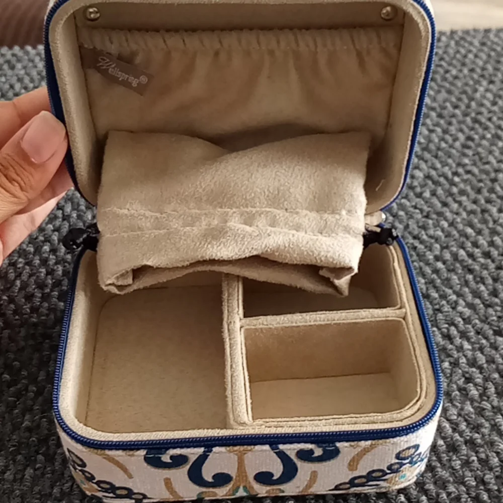 Wellspring Canvas Covered Jewelry Box